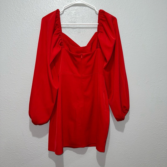 Women's Princess Polly xx Red Mini Dress Size 8 party long sleeve mini cocktail - Picture 7 of 8
